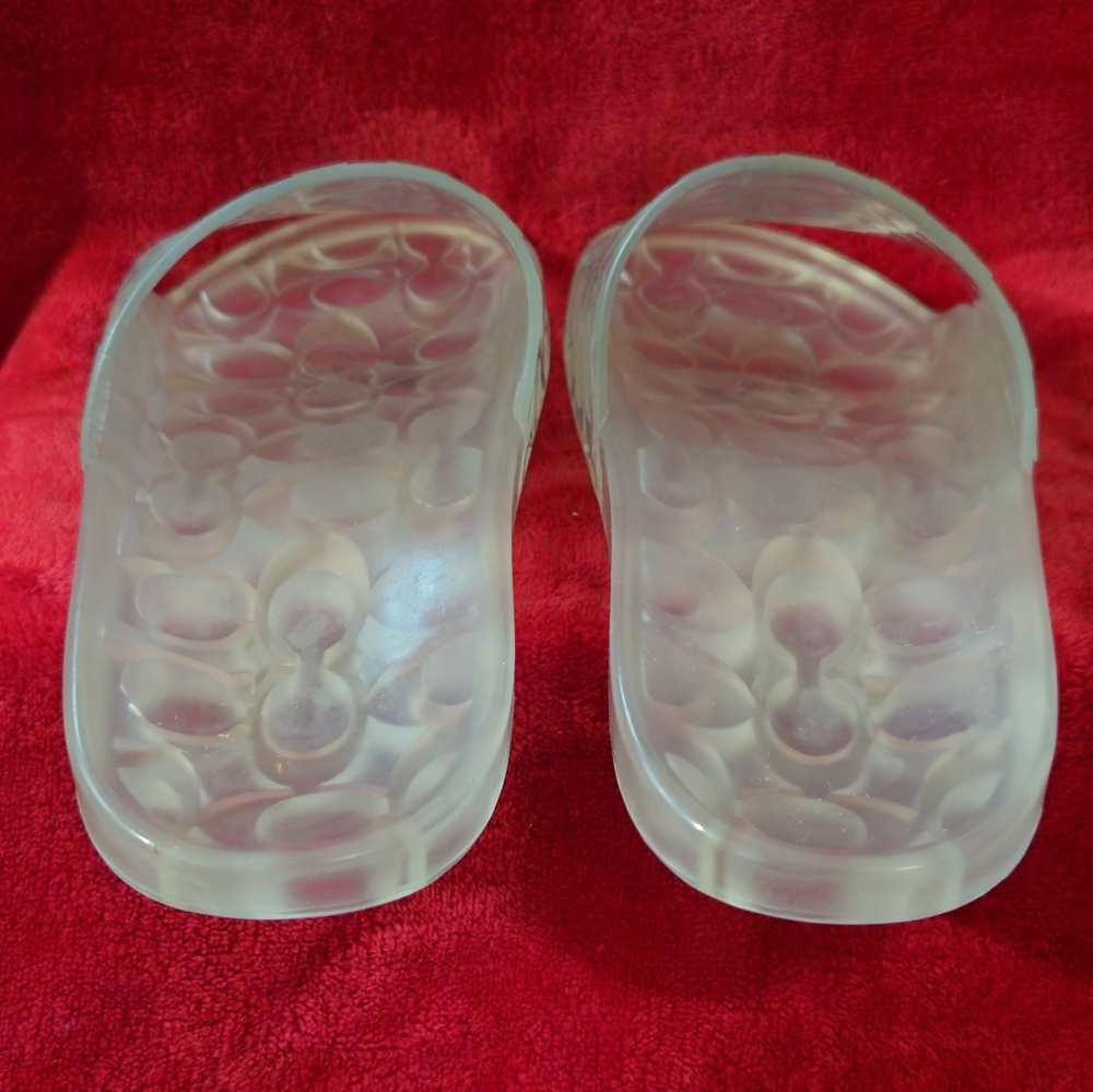 Coach Clear Holographic Jelly Slide Sandals - Clear - Picture 10 of 11